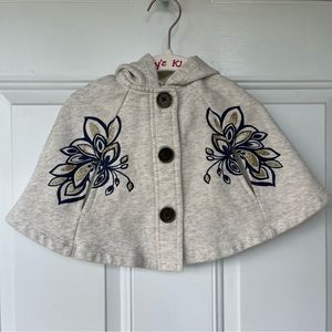 •Crazy 8• Button Front Hooded Cape - Size 6-12 Months